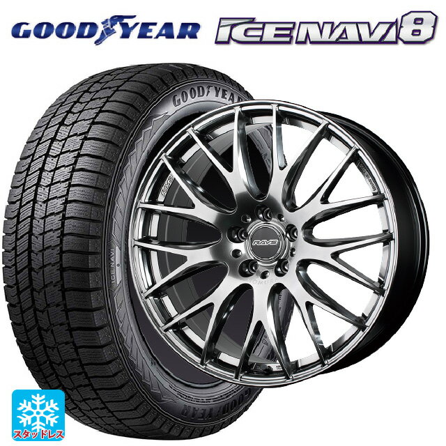 245/40R19 98Q XL グッドイヤー アイスナビ8 # レイズ ホムラ 2X9 プラス QNK 19-8J 国産車用 スタッドレスタイヤホイール4本セット