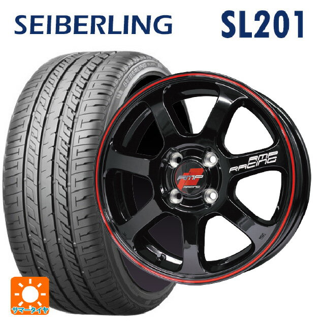 【6/15〜16限定 全品P5倍＆クーポン】在庫有 ミニ ミニクロスオーバー(F60)用 225/50R18 95W セイバーリング セイバーリング SL201(ブリヂストン工場生産） エムアイディー MIDレーシング R07 ブラック/リムレッドライン 新品サマータイヤホイール 4本セット