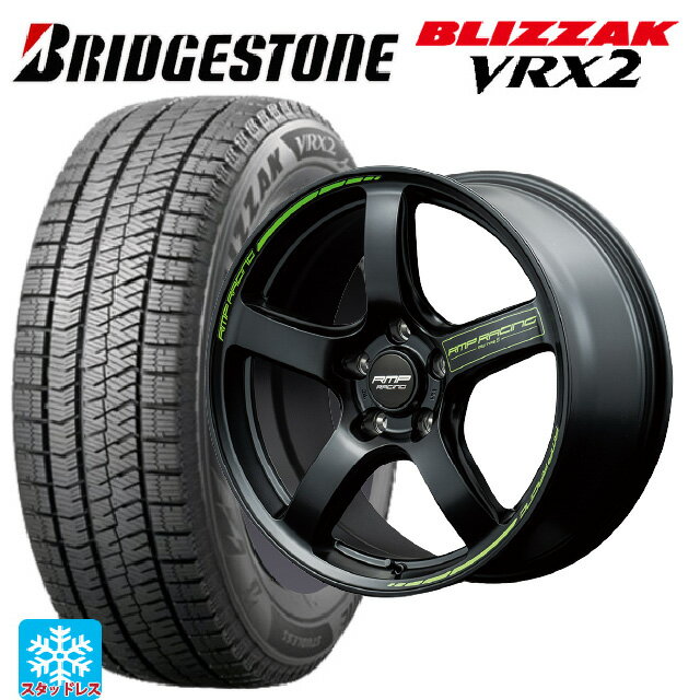 【6/15〜16限定 全品P5倍＆クーポン】165/55R15 75Q ブリヂストン ブリザック VRX2 正規品 エムアイディー MIDレーシング R50 タイプS セミグロスブラック 15-5J 国産車用 スタッドレスタイヤホイール4本セット