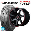 【10/27 10:59迄 全品P5倍&クーポン】205/55R17 95Q XL ブリヂストン ブリザック VRX3 正規品 # エムアイディー MIDレーシング R07 ブラック/リムレッドライン 17-7J 国産車用 スタッドレスタイヤホイール4本セット