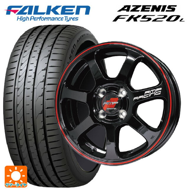 【6/15〜16限定 全品P5倍＆クーポン】ミニ ミニクロスオーバー(F60)用 225/50R18 99W XL ファルケン アゼニス FK520L エムアイディー MIDレーシング R07 ブラック/リムレッドライン 新品サマータイヤホイール 4本セット