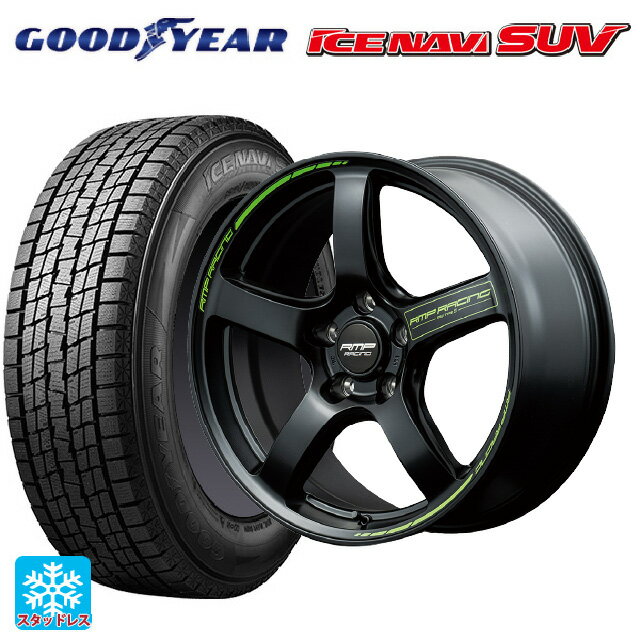 スバル レガシィアウトバック(BS系)用 225/65R17 102Q グッドイヤー アイスナビ SUV # エムアイディー MIDレーシング R50 タイプS セミグロスブラック 新品スタッドレスタイヤホイール 4本セット