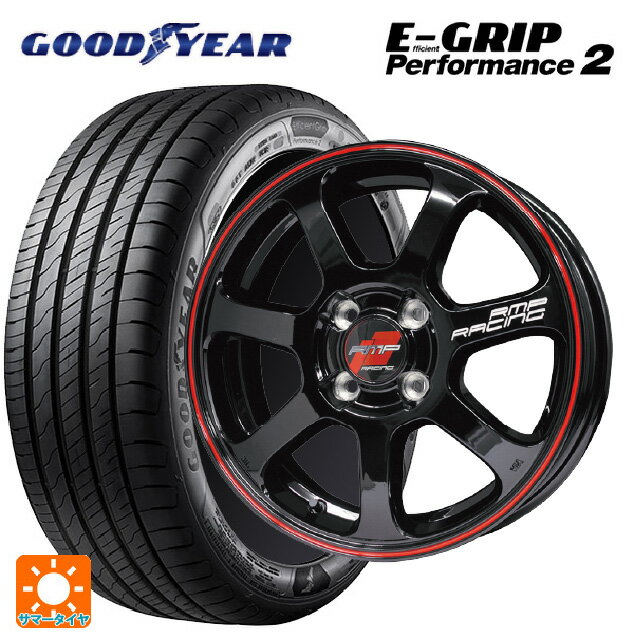 【6/11 1:59迄 全品ポイント5倍】ミニ ミニクロスオーバー(F60)用 225/50R18 99W グッドイヤー エフィシェントグリップ パフォーマンス2 エムアイディー MIDレーシング R07 ブラック/リムレッドライン 新品サマータイヤホイール 4本セット