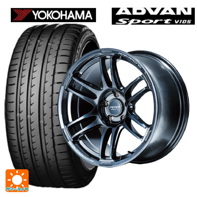 【6/22 20時〜 全品P5倍＆クーポン】235/45R17 97Y XL ヨコハマ アドバンスポーツ V105 正規品 エムアイディー MIDレーシング R26 ディープチタンシルバー 17-7.5J 国産車用 サマータイヤホイール4本セット