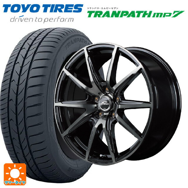 【6/11 1:59迄 全品ポイント5倍】215/60R16 95H トーヨー トランパス MP7 エムアイディー MIDホイール DR02 ブラックポリッシュ/ブラッククリア 16-6.5J 国産車用 サマータイヤホイール4本セット