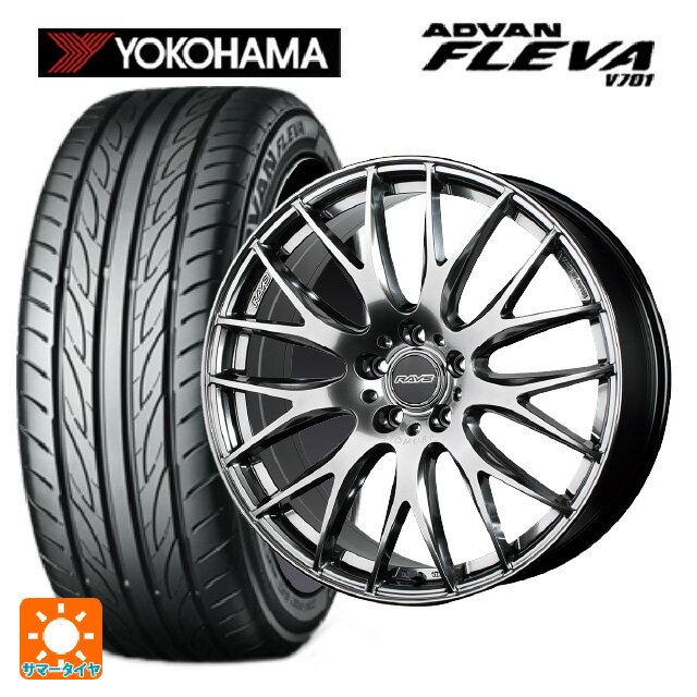 225/50R18 99W XL ヨコハマ アドバン フレバ V701 レイズ ホムラ 2×9 プラス QNK 18-7.5J 国産車用 サマータイヤホイール4本セット