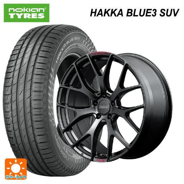 【6/15〜16限定 全品P5倍＆クーポン】225/55R19 103V XL ノキアン ハッカ ブルー3 SUV レイズ ホムラ 2X7FT スポーツエディション B7J 19-8J 国産車用 サマータイヤホイール4本セット