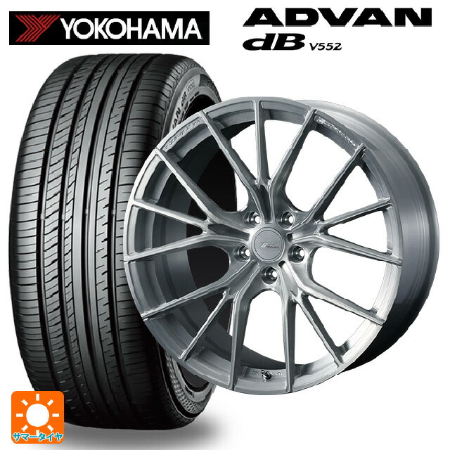 【6/22 20時〜 全品P5倍＆クーポン】225/40R19 93W XL ヨコハマ アドバンデシベル V552 正規品 ウェッズ エフゼロ FZ-1 BRUSHED 19-8J 国産車用 サマータイヤホイール4本セット