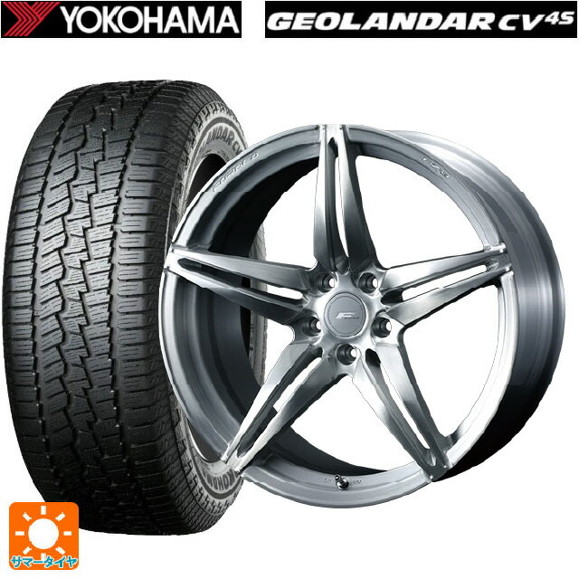 【6/15〜16限定 全品P5倍＆クーポン】トヨタ ハリアー(80系)用 225/55R19 99V ヨコハマ ジオランダー CV G058 正規品 ウェッズ エフゼロ FZ-3 BRUSHED 新品サマータイヤホイール 4本セット