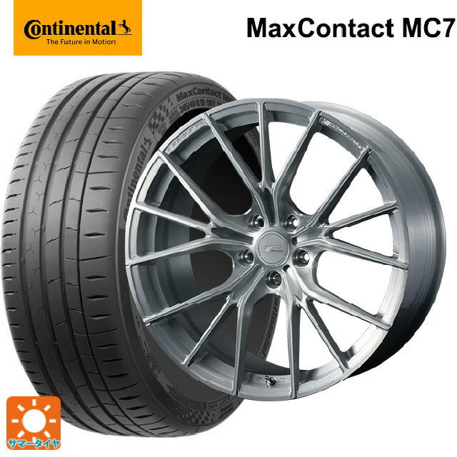 【6/22 20時〜 全品P5倍＆クーポン】225/40R19 93Y XL コンチネンタル マックスコンタクト MC7 正規品 ウェッズ エフゼロ FZ-1 BRUSHED 19-8J 国産車用 サマータイヤホイール4本セット