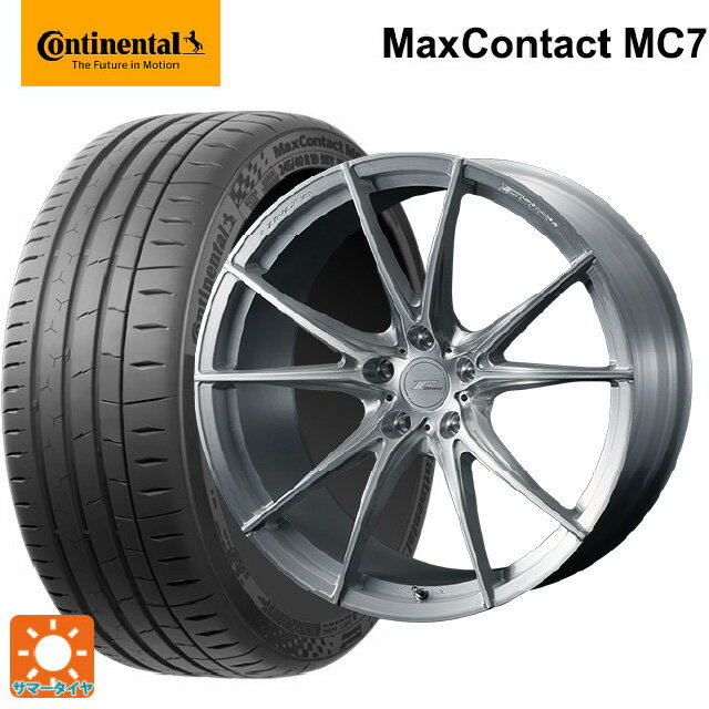 【6/11 1:59迄 全品ポイント5倍】215/45R18 93W XL コンチネンタル マックスコンタクト MC7 正規品 ウェッズ エフゼロ FZ-2 BRUSHED 18-7.5J 国産車用 サマータイヤホイール4本セット