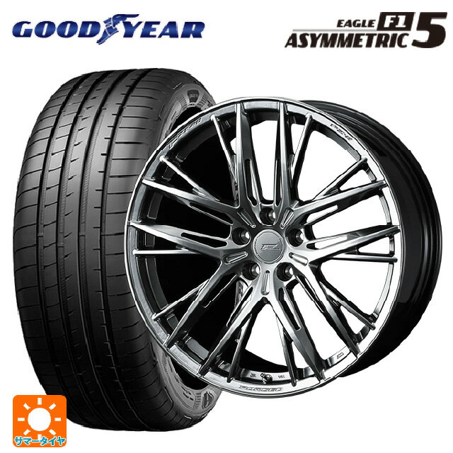 【6/22 20時〜 全品P5倍＆クーポン】225/40R19 93Y XL グッドイヤー イーグル F1 アシメトリック5 ウェッズ エフゼロ FZ-5 DIAMOND BLACK 19-8.5J 国産車用 サマータイヤホイール4本セット