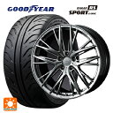 【5/9 20時〜 最大3万円OFFクーポン】トヨタ GRヤリス(PA系)用 225/40R18 88W グッドイヤー イーグル RS スポーツ S-スペック ウェッズ エフゼロ FZ-5 DIAMOND BLACK 新品サマータイヤホイール 4本セット(2)