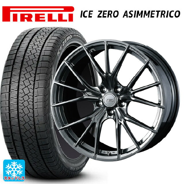 245/45R19 102H XL ピレリ アイスゼロ アシンメトリコ 正規品 ウェッズ エフゼロ FZ-1 DIAMOND BLACK 19-9J 国産車用 スタッドレスタイヤホイール4本セット