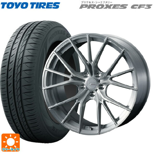 【6/11 1:59迄 全品ポイント5倍】215/45R18 93W トーヨー プロクセス CF3 ウェッズ エフゼロ FZ-1 BRUSHED 18-7.5J 国産車用 サマータイヤホイール4本セット