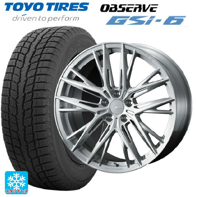 【6/11 1:59迄 全品ポイント5倍】レクサス LBX(10系)用 225/55R18 98Q トーヨー オブザーブ GSI-6 ウェッズ エフゼロ FZ-5 BRUSHED 新品スタッドレスタイヤホイール 4本セット