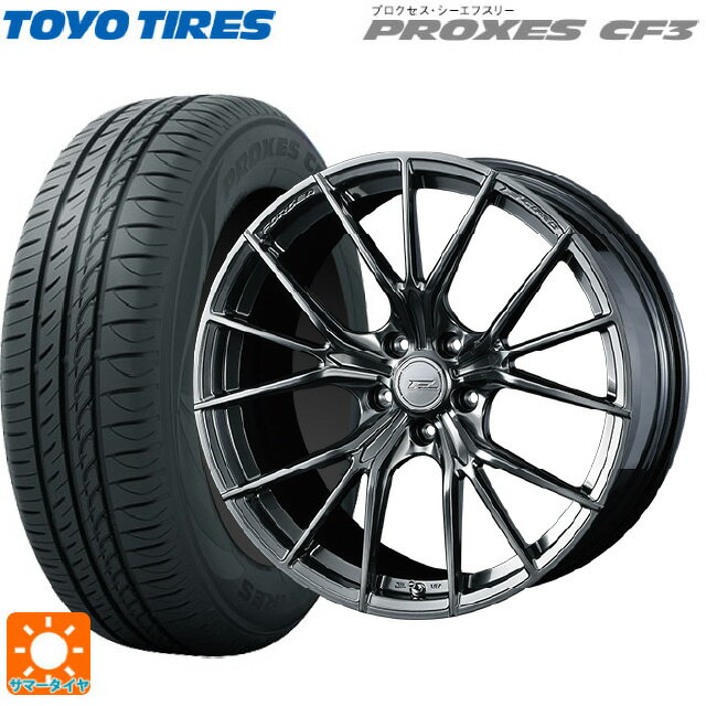 【6/11 1:59迄 全品ポイント5倍】215/45R18 93W トーヨー プロクセス CF3 ウェッズ エフゼロ FZ-1 DIAMOND BLACK 18-7.5J 国産車用 サマータイヤホイール4本セット