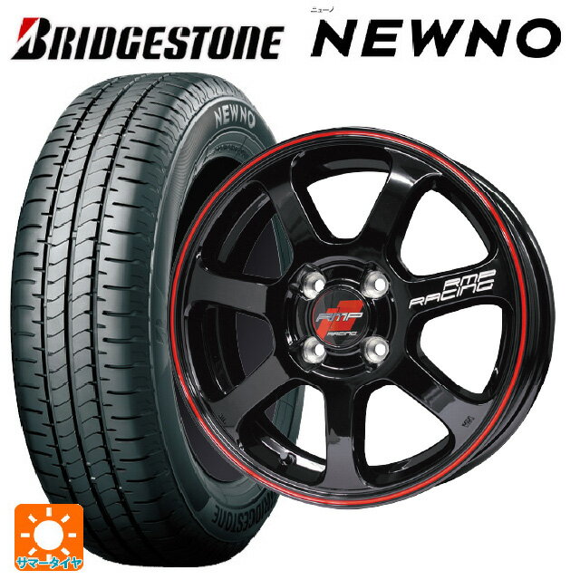 ホンダ ZR-V(RZ4)用 215/60R17 96H ブリヂストン ニューノ 正規品 # エムアイディー MIDレーシング R07 ブラック/リムレッドライン 新品サマータイヤホイール 4本セット