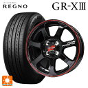 【6/11 1:59迄 全品ポイント5倍】215/45R18 93W XL ブリヂストン レグノ GR-X3 正規品 # エムアイディー MIDレーシング R07 ブラック/リムレッドライン 18-7.5J 国産車用 サマータイヤホイール4本セット(2)