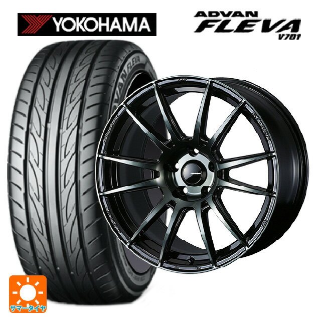 215/45R17 91W XL ヨコハマ アドバン フレバ V701 正規品 ウェッズ ウェッズスポーツ SA62R WBC 17-7J 国産車用 サマータイヤホイール4本セット