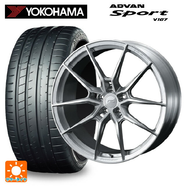 245/35R20 91Y ヨコハマ アドバンスポーツ V107 正規品 ウェッズ エフゼロ FZ-6 ブラッシュド 20-8.5J 国産車用 サマータイヤホイール4本セット