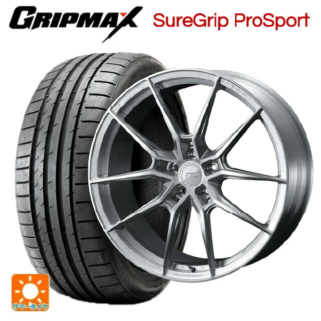 【6/11 1:59迄 全品ポイント5倍】215/45R18 93Y XL グリップマックス シュアグリップ プロスポーツ ブラックレター ウェッズ エフゼロ FZ-6 ブラッシュド 18-8.5J 国産車用 サマータイヤホイール4本セット