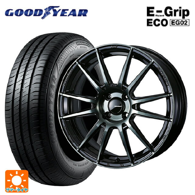 【6/15〜16限定 全品P5倍＆クーポン】165/55R15 75V グッドイヤー エフィシェントグリップ エコ EG02 ウェッズ ウェッズスポーツ SA62R WBC 15-5J 国産車用 サマータイヤホイール4本セット