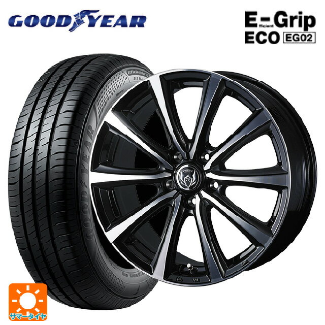 【6/22 20時〜 全品P5倍＆クーポン】215/65R16 98H グッドイヤー エフィシェントグリップ エコ EG02 ウェッズ ライツレー MS ブラックメタリックポリッシュ 16-6.5J 国産車用 サマータイヤホイール4本セット