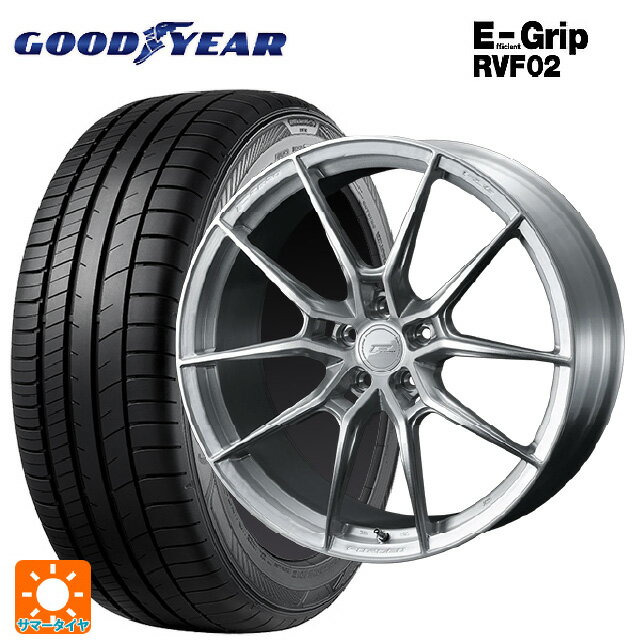 【6/22 20時〜 全品P5倍＆クーポン】225/50R18 99V XL グッドイヤー エフィシェントグリップ RVF02 ウェッズ エフゼロ FZ-6 ブラッシュド 18-8.5J 国産車用 サマータイヤホイール4本セット