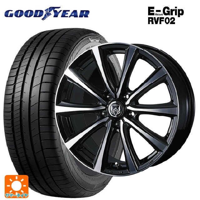 195/65R15 91H グッドイヤー エフィシェントグリップ RVF02 ウェッズ ライツレー MS ブラックメタリックポリッシュ 15-6J 国産車用 サマータイヤホイール4本セット