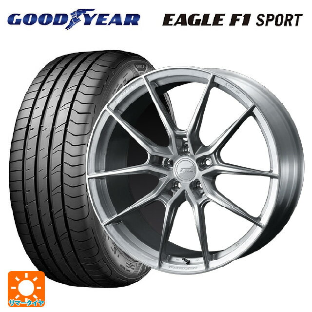 【6/22 20時〜 全品P5倍＆クーポン】215/45R18 93W XL グッドイヤー イーグルF1 スポーツ ウェッズ エフゼロ FZ-6 ブラッシュド 18-8.5J 国産車用 サマータイヤホイール4本セット