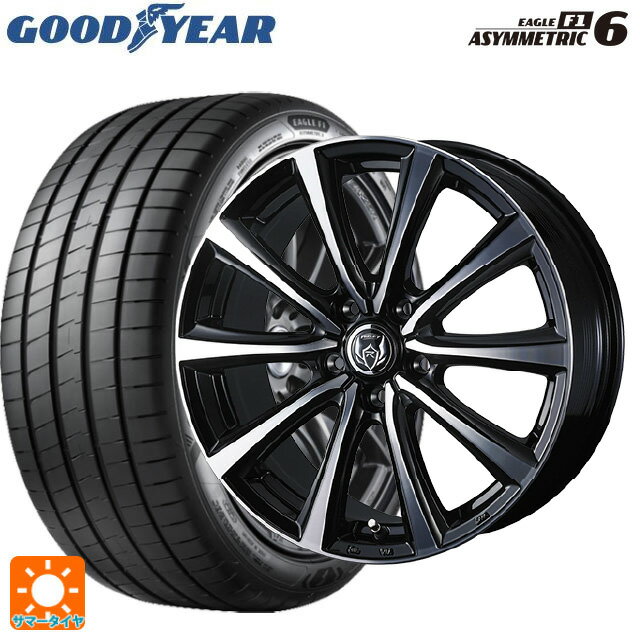 235/45R17 97Y XL グッドイヤー イーグル F1 アシメトリック6 # ウェッズ ライツレー MS ブラックメタリックポリッシュ 17-7J 国産車用 サマータイヤホイール4本セット