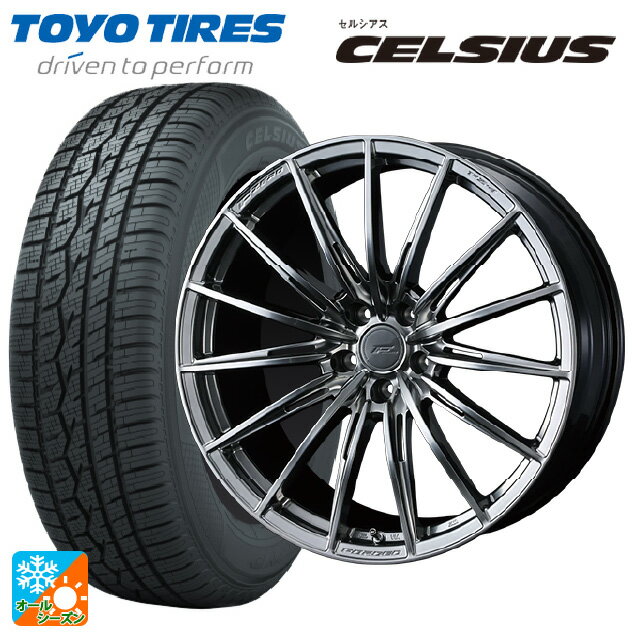 レクサス LBX(10系)用 225/55R18 102V トーヨー セルシアス ウェッズ エフゼロ FZ-4 DIAMOND BLACK 新品オールシーズンタイヤホイール 4本セット
