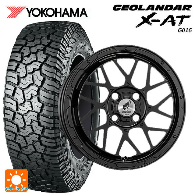 ミツビシ デリカミニ(4WD車)(B3系)用 165/60R15 77H ヨコハマ ジオランダー X-AT G016 ブラックレター 正規品 # スーパースター ロディオドライブ 8Mモノ マットブラック 新品サマータイヤホイール 4本セット