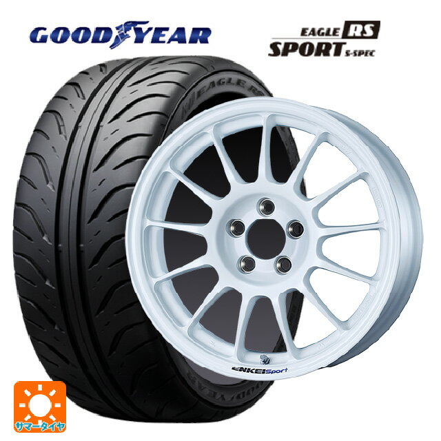 【6/15〜16限定 全品P5倍＆クーポン】195/55R15 84V グッドイヤー イーグル RS スポーツ S-スペック エンケイ エンケイスポーツ RC-T5 White 15-6J 国産車用 サマータイヤホイール4本セット