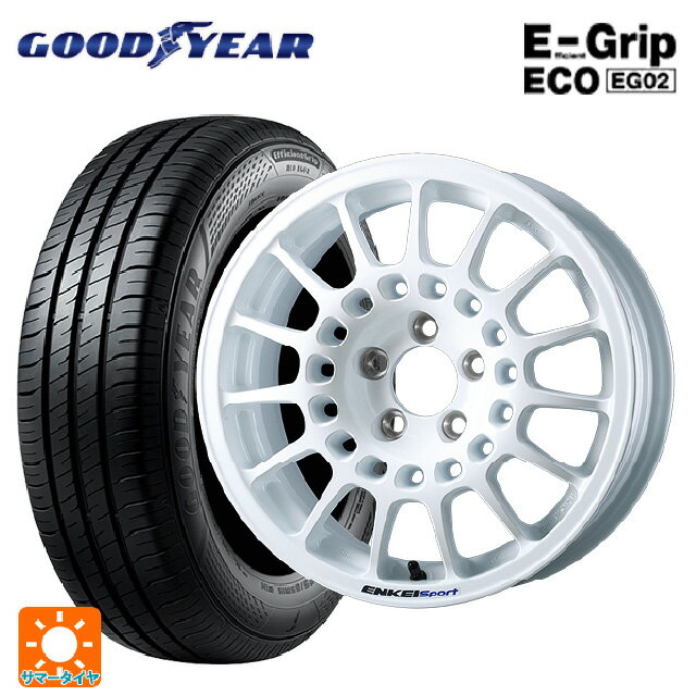 【6/22 20時〜 全品P5倍＆クーポン】175/55R15 77V グッドイヤー エフィシェントグリップ エコ EG02 # エンケイ エンケイスポーツ RC-G5 White 15-6.5J 国産車用 サマータイヤホイール4本セット
