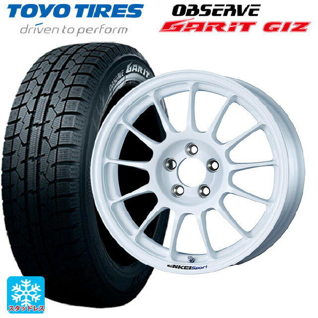 スズキ スイフトスポーツ(ZC33S)用 185/55R16 83Q トーヨー オブザーブ ガリットギズ エンケイ エンケイスポーツ RC-T5 White 新品スタッドレスタイヤホイール 4本セット