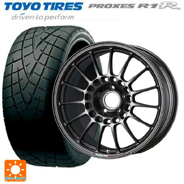 【6/22 20時〜 全品P5倍＆クーポン】195/55R15 85V トーヨー プロクセス R1R エンケイ エンケイスポーツ RC-T5 Dark Silver 15-6J 国産車用 サマータイヤホイール4本セット