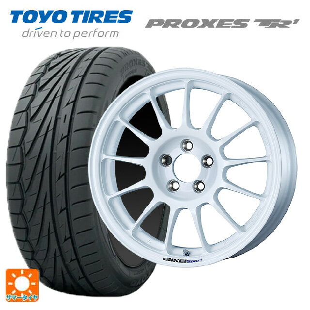 【6/15〜16限定 全品P5倍＆クーポン】195/55R15 85V トーヨー プロクセス TR1 エンケイ エンケイスポーツ RC-T5 White 15-6J 国産車用 サマータイヤホイール4本セット