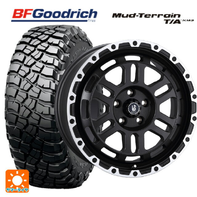 【6/22 20時〜 全品P5倍＆クーポン】ジープ ラングラー(JL系)用 265/70R17 121/118Q BFグッドリッチ マッドテレーン TA KM3 ブラックレター 正規品 阿部商会 ラ・ストラーダ ディスカバー WBRP 新品サマータイヤホイール 5本セット
