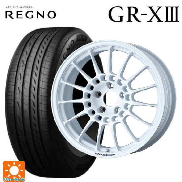 【6/22 20時〜 全品P5倍＆クーポン】245/40R18 97W XL ブリヂストン レグノ GR-X3 正規品 # エンケイ エンケイスポーツ RC-T5 White 18-8J 国産車用 サマータイヤホイール4本セット