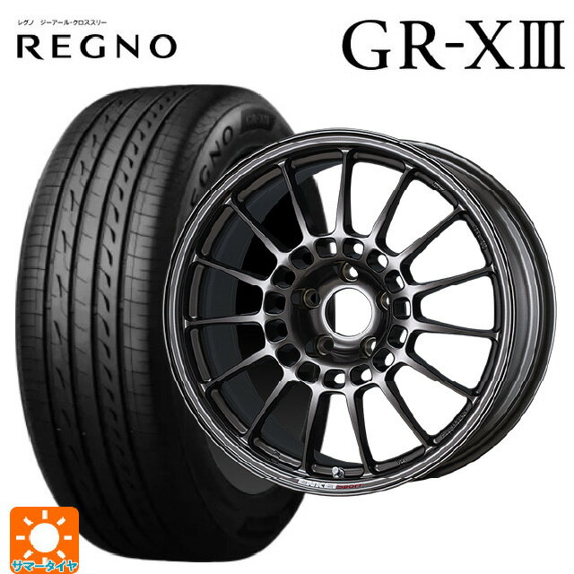 【6/22 20時〜 全品P5倍＆クーポン】245/40R18 97W XL ブリヂストン レグノ GR-X3 正規品 # エンケイ エンケイスポーツ RC-T5 Dark Silver 18-8J 国産車用 サマータイヤホイール4本セット