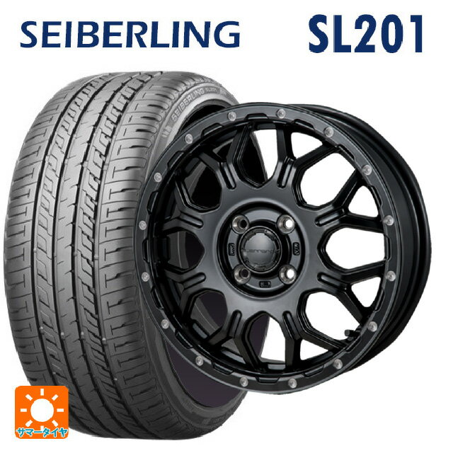 【6/15〜16限定 全品P5倍＆クーポン】165/50R15 73V セイバーリング セイバーリング SL201(ブリヂストン工場生産） ジャパン三陽 ハイブロック ジェラード サテンBK/リーミング 15-4.5J 国産車用 サマータイヤホイール4本セット