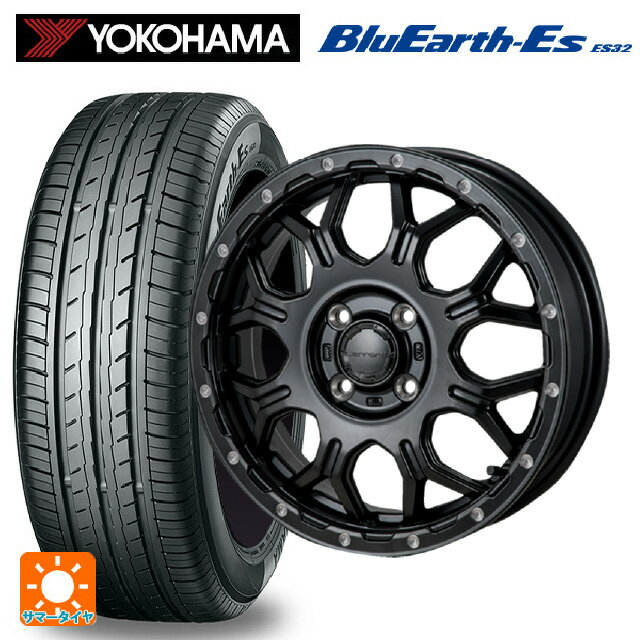 【6/11 1:59迄 全品ポイント5倍】165/50R15 73V ヨコハマ ブルーアースEs ES32 # ジャパン三陽 ハイブロック ジェラード サテンBK/リーミング 15-4.5J 国産車用 サマータイヤホイール4本セット