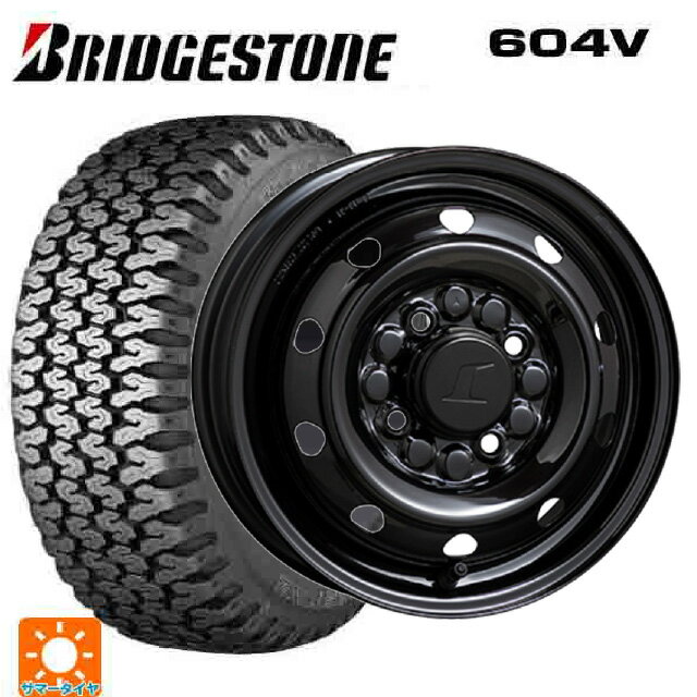 【6/11 1:59迄 全品ポイント5倍】145/80R12 80/78 ブリヂストン 604V 正規品 トピー M74 BK ブラック（スチール） 12-3.5J 国産車用 サマータイヤホイール4本セット