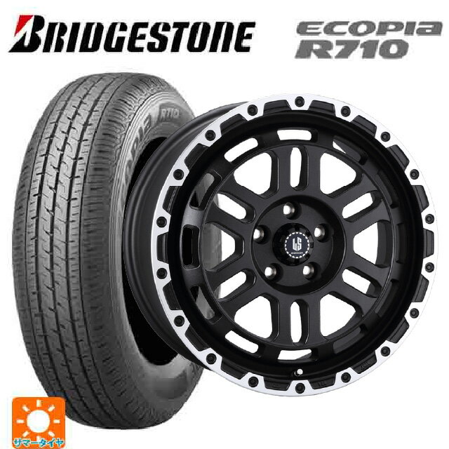 【6/11 1:59迄 全品ポイント5倍】スズキ ジムニーノマド(JC74W)用 195/80R15 107/105N ブリヂストン エコピア R710 正規品 # 阿部商会 ラ・ストラーダ ディスカバー WBRP 新品サマータイヤホイール 5本セット