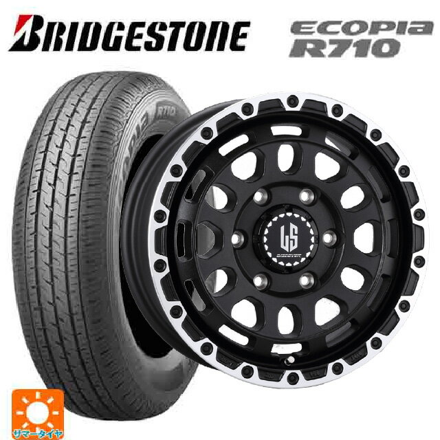 【6/11 1:59迄 全品ポイント5倍】195/80R15 107/105N ブリヂストン エコピア R710 正規品 # 阿部商会 ラ・ストラーダ ディスカバー WBRP 15-6J 国産車用 サマータイヤホイール4本セット