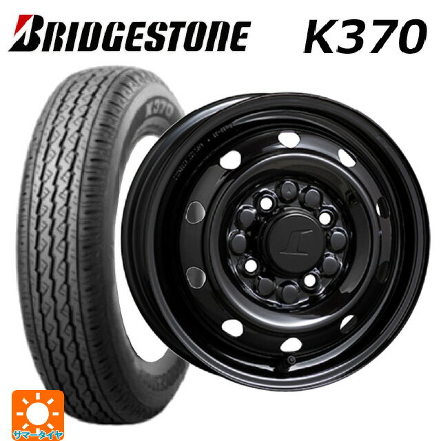 【6/11 1:59迄 全品ポイント5倍】145/80R12 80/78N ブリヂストン K370 正規品 # トピー M74 BK ブラック（スチール） 12-3.5J 国産車用 サマータイヤホイール4本セット