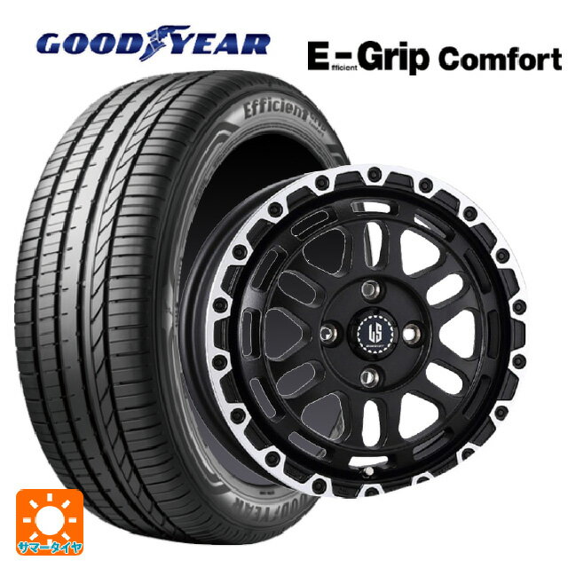 【6/22 20時〜 全品P5倍＆クーポン】スズキ スペーシアベース(MK33)用 165/55R15 75V グッドイヤー エフィシェントグリップ コンフォート # 阿部商会 ラ・ストラーダ ディスカバー WBRP 新品サマータイヤホイール 4本セット