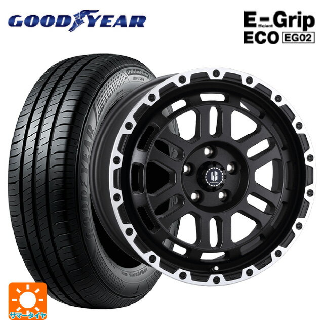 【6/11 1:59迄 全品ポイント5倍】195/55R16 87V グッドイヤー エフィシェントグリップ エコ EG02 阿部商会 ラ・ストラーダ ディスカバー WBRP 16-7J 国産車用 サマータイヤホイール4本セット